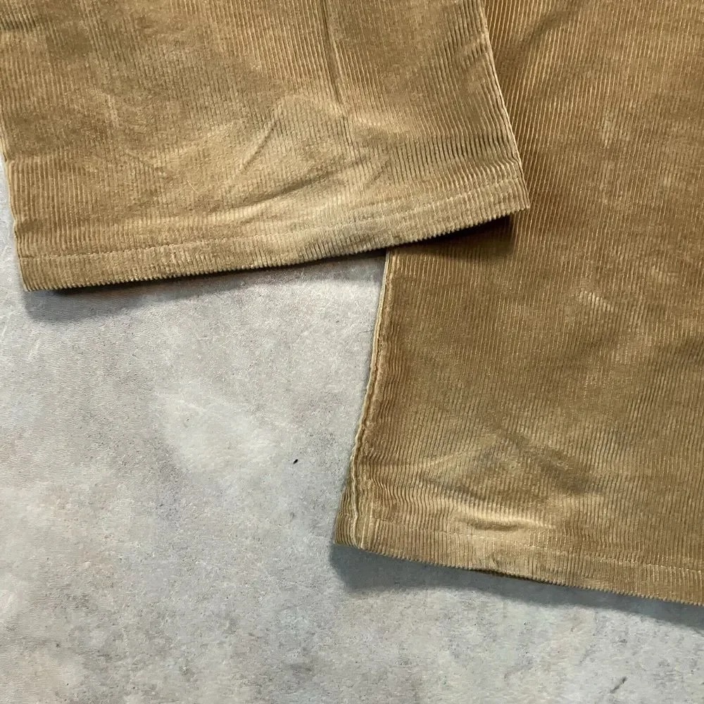 Lands End Corduroy Pants Mens 36 Tan Traditional Fit Stretch Waist Cotton Blend‎